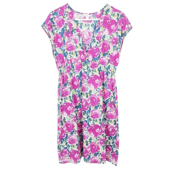 Garnet Hill Dresses & Skirts - Garnet Hill Idylwilde Voile Dress Pink and Green Floral Cotton Women's 6
